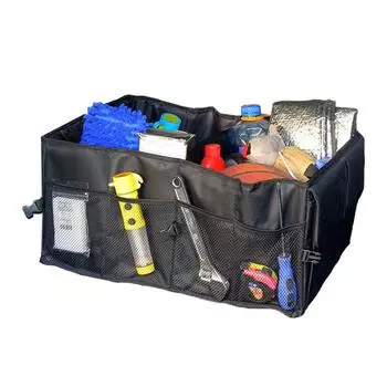 Eco-Friendly Collapsible For Auto Trucks SUV Trunk Box Super Durable Cargo Storage Tool Car Storage Box Car Trunk Organize чёрный