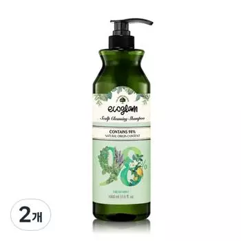 Eco Glam Scalp Cleansing Shampoo, Fresh Mint Flavor, 1L, 2 ea.