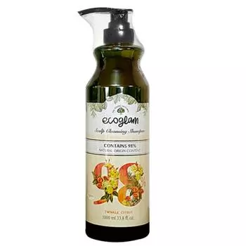 Eco Glam Scalp Cleansing Shampoo Twinkle Citrus Fragrance, 1L, 1 ea