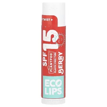 Eco Lips, солнцезащитный бальзам для губ, SPF 15, ягодный, 4,25 г (0,15 унции)