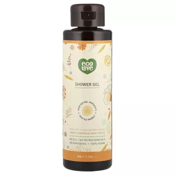 Eco Love, Гель для душа, морковь, тыква и батат, 17,6 жидких унций (500 мл)