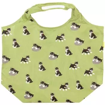 Eco Tote Large Green [Hamamonyo] Kuroshiba-kun