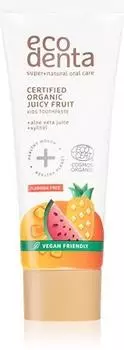 Ecodenta Organic Kids Certified Organic Juicy Fruit dentifrice pour enfants TU прозрачный