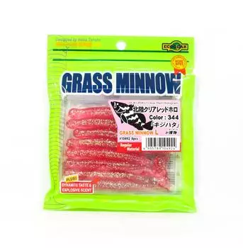 Ecogear Soft Lure Grass Minnow L 3-1/4 дюйма, 8 шт. в упаковке 344 (4924)