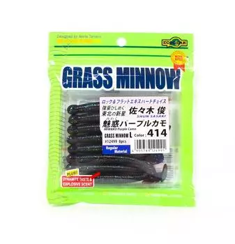 Ecogear Soft Lure Grass Minnow L 3-1/4 дюйма, 8 штук в упаковке 414 (4991)