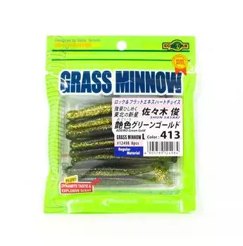 Ecogear Soft Lure Grass Minnow L 3-1/4 дюйма, 8 шт. в упаковке 413 (4984)