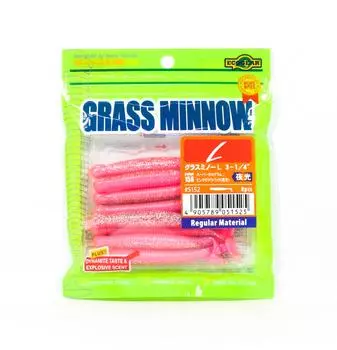 Ecogear Soft Lure Grass Minnow L 3-1/4 дюйма 8 шт. в упаковке 158 (1525)