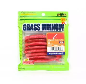 Ecogear Soft Lure Grass Minnow L 3-1/4 дюйма 8 штук в упаковке 162 (7282)
