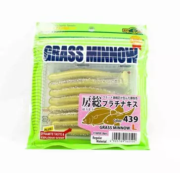 Ecogear Soft Lure Grass Minnow L 3-1/4 дюйма, 8 штук в упаковке 439 (05:00)
