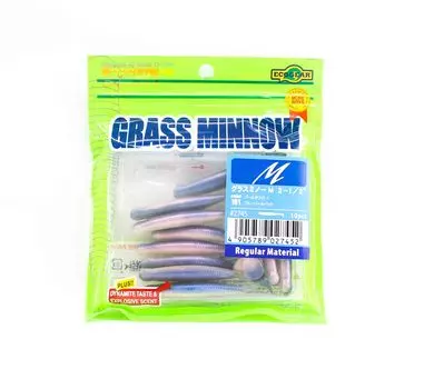 Ecogear Soft Lure Grass Minnow M 2-1/2 дюйма 10 шт. в упаковке 101 (7452)