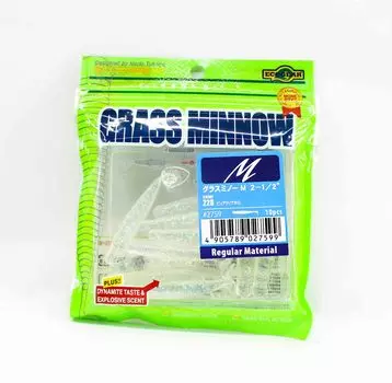 Ecogear Soft Lure Grass Minnow M 2-1/2 дюйма 10 шт. в упаковке 228 (7599)