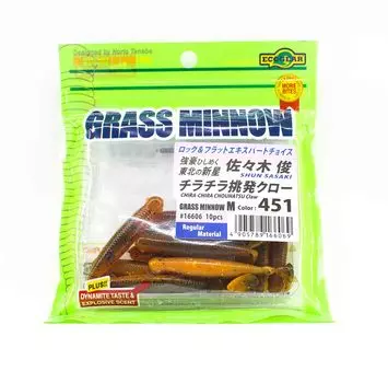 Ecogear Soft Lure Grass Minnow M 2-1/2 дюйма 10 штук в упаковке 451 (6069)