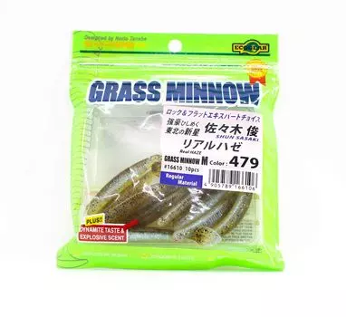 Ecogear Soft Lure Grass Minnow M 2-1/2 дюйма 10 штук в упаковке 479 (6106)