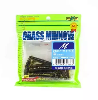 Ecogear Soft Lure Grass Minnow M 2-1/2 дюйма 10 шт. в упаковке 171 (8183)