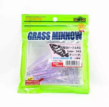 Ecogear Soft Lure Grass Minnow M 2-1/2 дюйма 10 шт. в упаковке 345 (6278)