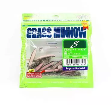 Ecogear Soft Lure Grass Minnow S 1-3/4 дюйма 12 штук в упаковке 115 (7121)