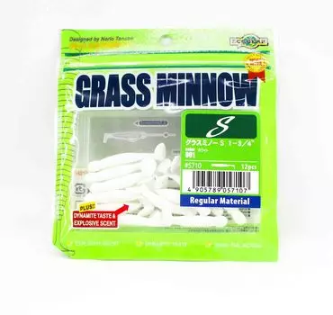 Ecogear Soft Lure Grass Minnow S 1-3/4 дюйма, 12 штук в упаковке 001 (7107)