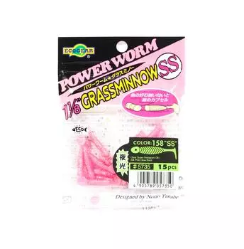 Ecogear Soft Lure Grass Minnow SS 1-1/8 дюйма 15 штук в упаковке 158 (7350)
