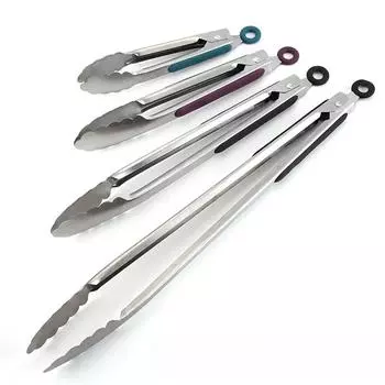 Economic Stainless Steel Food Tongs Meat Salad Bread Serving Clip Barbecue Grill Buffet Clamp Cooking Tools Kitchen Accessories