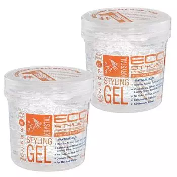 EcoStyler Professional Styling Gel Crystal, 473ml, 2 units