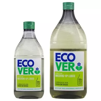 Ecover Средство для мытья посуды с ароматом лимона, сменный блок для основного блока, большая емкость, моющее средство для кухни, средство для мытья посуды, масляные пятна [оптовая закупка] чистый