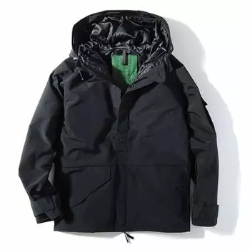 ECWCS PARKA Eco Wax Parka Военная куртка Водоотталкивающая [Хьюстон] Мужская (Черный, М) чёрный