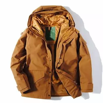 ECWCS PARKA Eco Wax Parka Военная куртка Водоотталкивающая [Хьюстон] Мужская (Койот, XL)