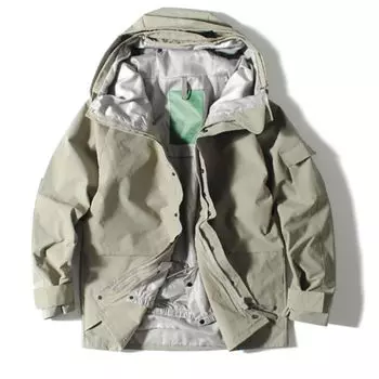 ECWCS PARKA Eco Wax Parka Военная куртка Водоотталкивающая [Хьюстон] Мужская (JP, Алфавит, M, Листва)