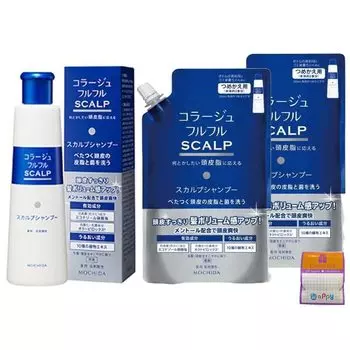 ед. 2 Коллаж Furufuru Шампунь для кожи головы 200 мл x 1 340 мл сменный блок x 2 В комплекте с небольшим подарком [Основной + сменные блоки] +