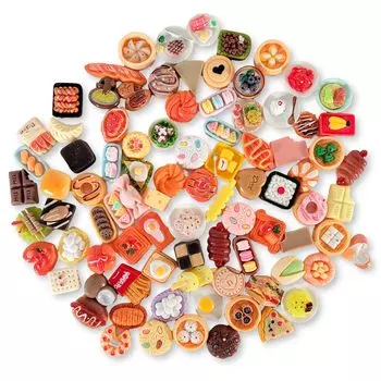 Еда Миниатюрный набор для кукольного домика Набор для готовки Еда Сладости Части Аксессуары Кукольные детали для самостоятельной сборки или (500г (еще 200))