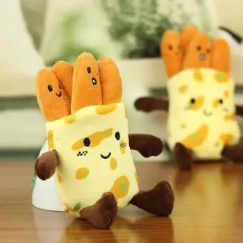 Еда плюшевая игрушка милый маленький блинчик кукла фрукт брелок легкая мягкая игрушка для вечеринок рюкзак автомобиль украшение пасхальные яйца наполнители жёлтый