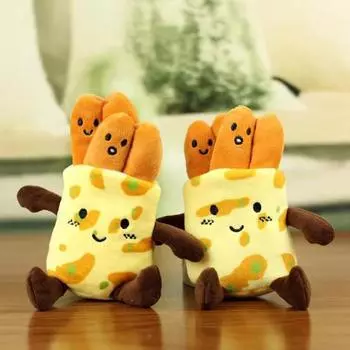 Еда плюшевая игрушка милый маленький блинчик фрукт кукла брелок легкая мягкая игрушка