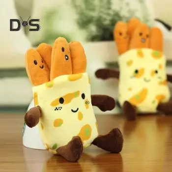 Еда плюшевая игрушка милый маленький блинчик кукла фрукт брелок легкая мягкая игрушка для вечеринок рюкзак автомобиль украшение пасхальные яйца наполнители жёлтый