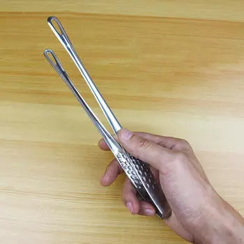 Еда Щипцы для барбекю Пинцет для гриля Нескользящий зажим для хлеба Кухня Кулинария Металл 20cm