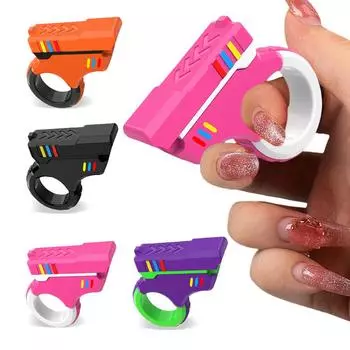 EDC Fidget Slider Magnetic Anxiety Stress Relief Toys Fingertip Toy for Adults Gifts for Him Fidget Ring Small Pistol Toys оранжевый