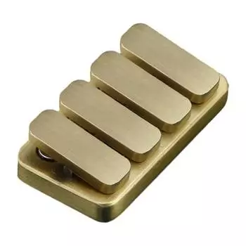 EDC Магнитный кликер Тактильная монета Механический слайдер Fidget Toy Push Card Металлический мини-антистресс Фортепианная клавиша Pushing Papa Handle бронзовый