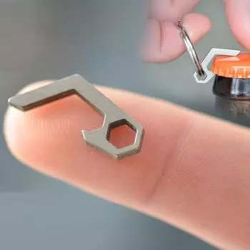 EDC мини-брелок для открывания бутылок, инструменты для кемпинга, карманные легкие инструменты EDC серебряный