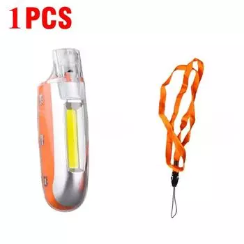 EDC Мощный свисток-фонарик USB Перезаряжаемый брелок Светодиодный фонарик 3-скоростная регулировка Аварийный фонарь для дрессировки собак, птиц 1PC