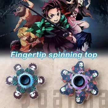 EDC мультфильм «Убийца демонов», милая игрушка для снятия стресса, карманная декомпрессия, гироскоп на кончиках пальцев, антистрессовая игрушка, детская игрушка жёлтый