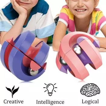 EDC Ручной Спиннер Антистресс Нежный Ремесленный Пластиковый Бусина Орбиты Верхний Гироскопический Спиннер для Палец для фиолетовый