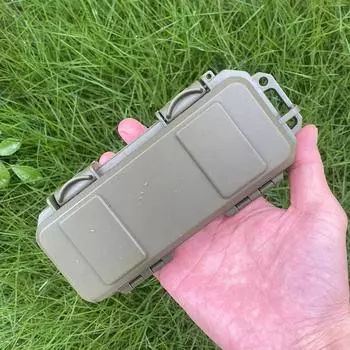 EDC водонепроницаемый ударопрочный ящик с губкой универсальный герметичный ящик для хранения полевых деталей зелёный