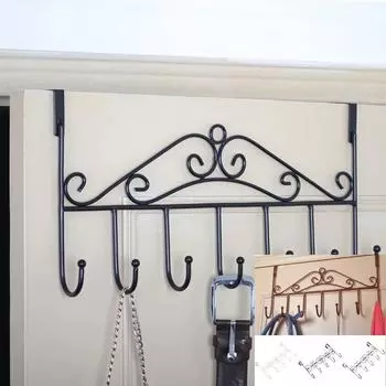 Eddya Bag Полотенце Пальто Одежда Шляпа Над дверной вешалкой 5-крючок Держатель для подвешивания ванной комнаты бронзовый