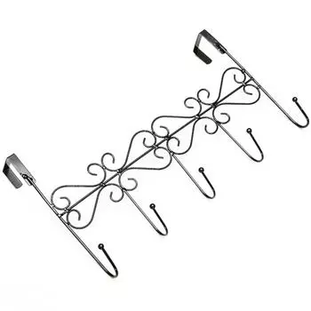 Eddya Bag Полотенце Пальто Одежда Шляпа Над дверной вешалкой 5-крючок Держатель для подвешивания ванной комнаты бронзовый