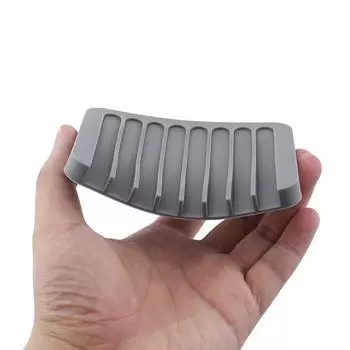 Eddya Ванная комната Силиконовый держатель для мыла для душа Поднос для хранения посуды Сливной отсек Коробка для мыла чёрный