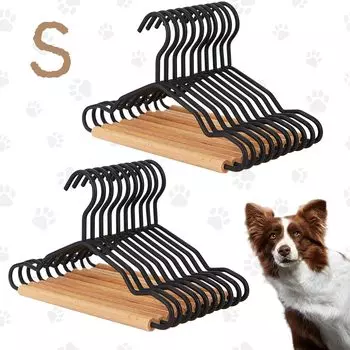 Edergoo Pet Metal Mini Clothes Dog Cat Apparel Baby Small Pet Shop Set of Small Size Hanger, Hanger, Luxury, Non-Deformed Hanger, Lightweight, чёрный