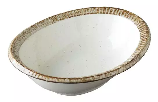 Edged rust oval bowl 22120