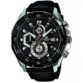Edifice 100 Efr 539 L 1 A [] [cASIO] cASIO Edifice M водонепроницаемый кожаный ремень для хронографа мужской
