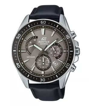 EDIFICE 100m водонепроницаемые хронограф коричневые кожаные часы на ремне [Casio] EFR-552L-5A мужские [предмет]