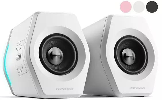 Edifier G2000 PC Gaming Speaker для ПК PS5 Game Monitor AUX Wire Wireless Movie Sound Quality Small Set of 2 White Bluetooth/USB/3.5mm белый