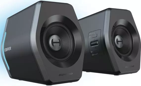 Edifier G2000 PC Speaker Computer Gaming Gaming Speaker AUX Wired Wireless Game Mode Sound Black 2.0ch Bluetooth/USB/3.5mm Connection/Фильм, Музыка, чёрный